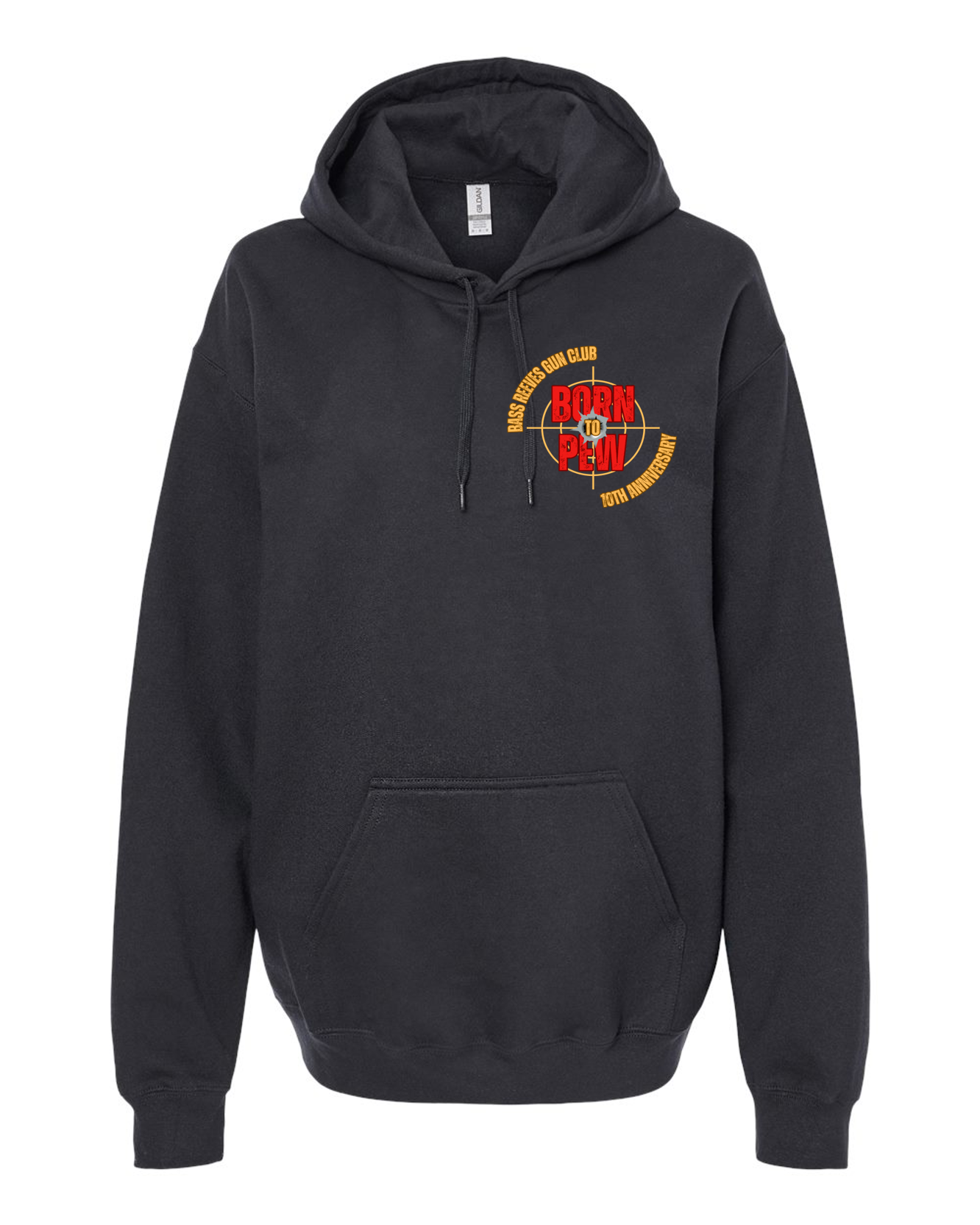 Bass Reeves 10th Anniversary Born to Pew Hooded Sweatshirt