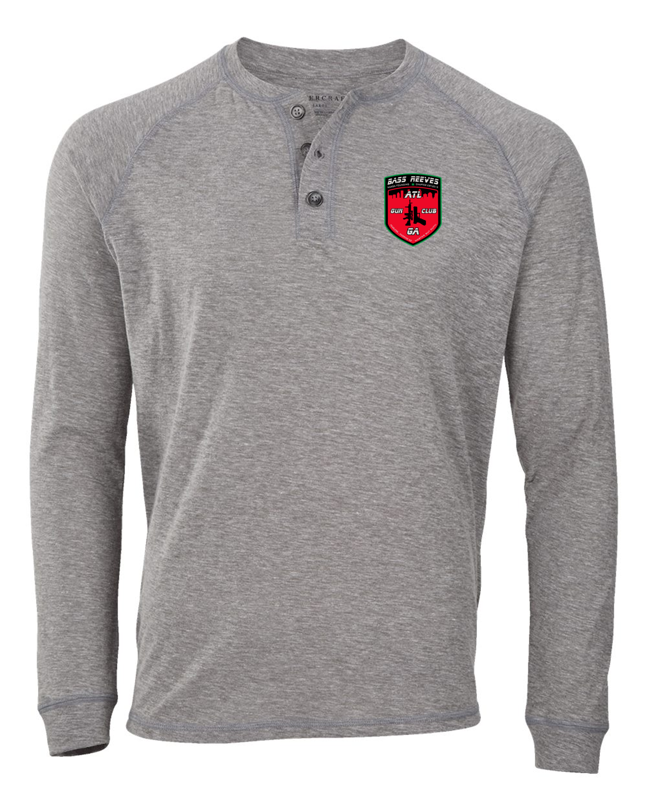 BRGC Small Shield Unisex Henley Long Sleeve